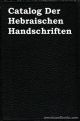 64001 Catalog Der Hebraischen Handschriften (German Edition)